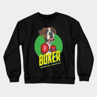 Retro Boxing Boxer Dog Crewneck Sweatshirt